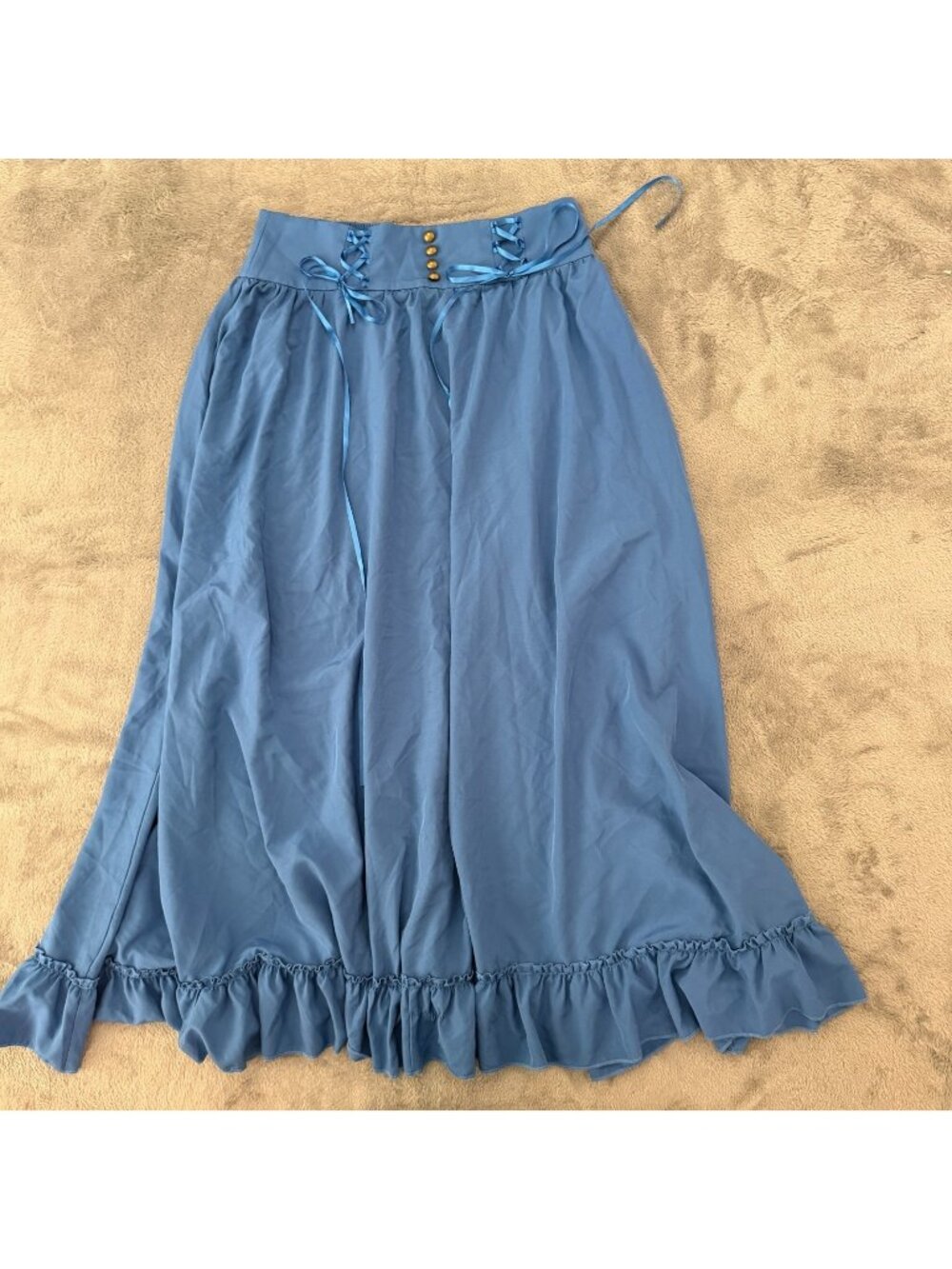 Scarlet Darkness Blue Maxi Skirt Womens size 2XL Ren Faire Cottagecore Festival